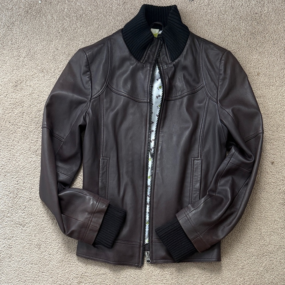 Women's Plum Leather Jacket